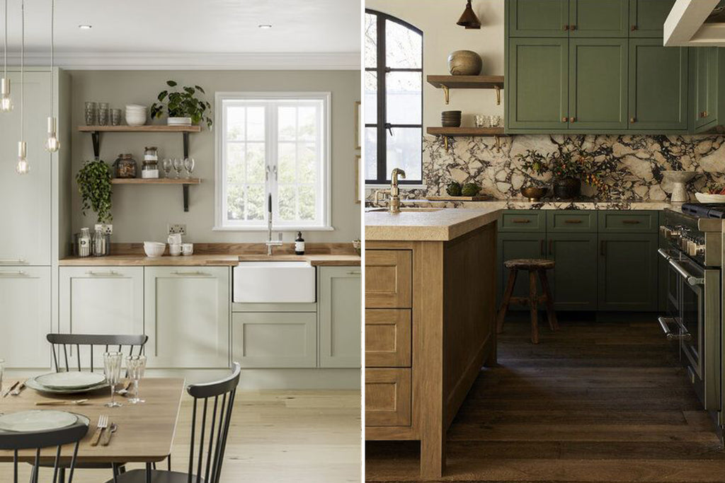 Green Kitchens | Howdens & Trim Design Co | The Den & Now