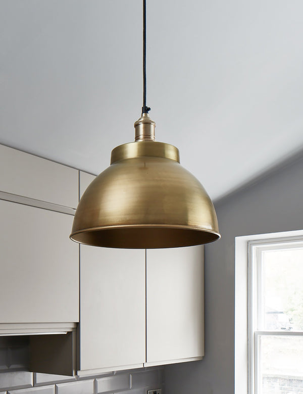 Brooklyn Flat Pendant - 15 Inch - Brass