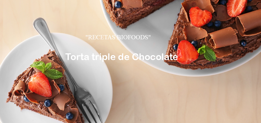 Torta triple de Chocolate AluSweet — Biofoods SPA