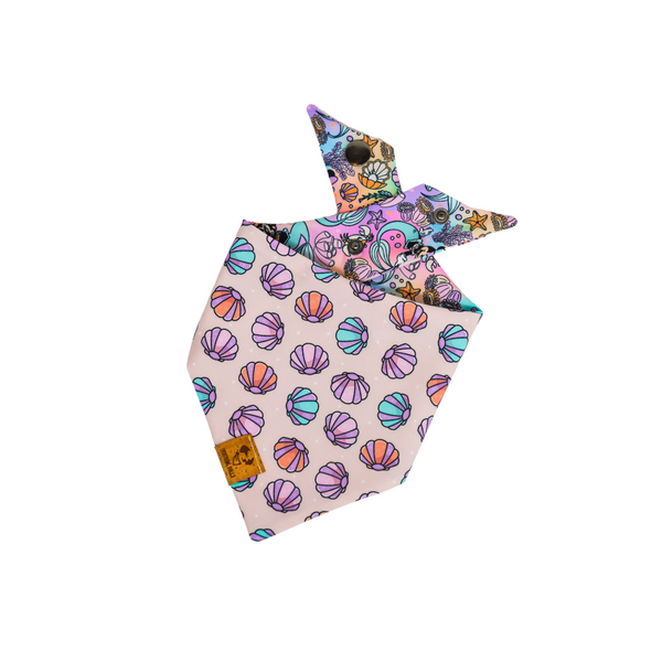 Mousey Mermaid - Curved Snap On Bandana