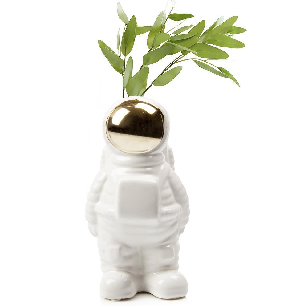 Astronaut Planter, White, Large - Floral Acres Greenhouse & Garden Centre
