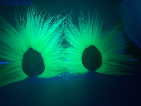 neon blacklight clip on ears