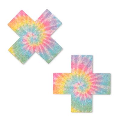 Tie Dye X Cross Glitz Nips Pasties