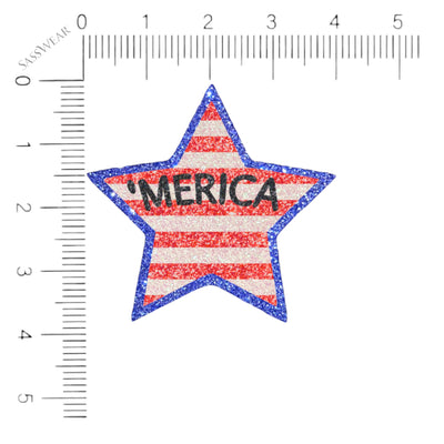 merica' star glitter pasties 4 inches