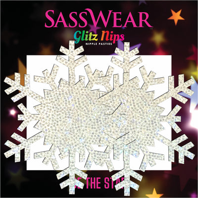 Glitz Nips Let it Snow Sparkly Snowflake Pasties