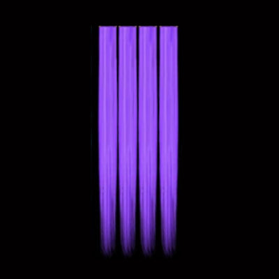 Purple Night Rider Glow in the Dark Clip-in Hair Extensions 4 PK