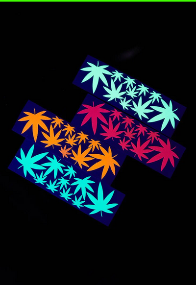 Neon Blacklight Leaf Body Stickers for Raves