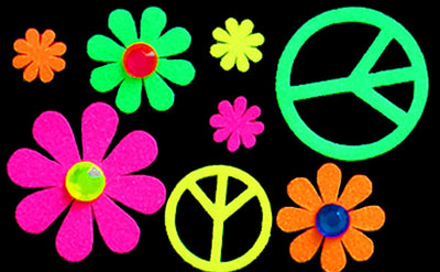 Daisy/Hippy Glow-in-Dark Body Stickers-Mini - Sasswear