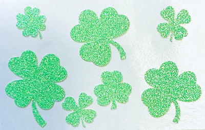 Clover/Shamrock Neon Glow Body Stickers-Mini