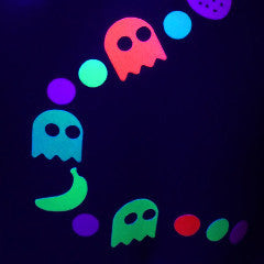 Pacman Glow-in-the-Dark Body Stickers-Mini - Sasswear