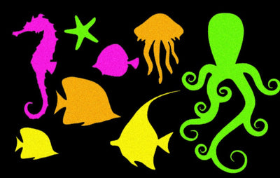 Under the Sea Glow-in-the-Dark Body Stickers-Mini - Sasswear