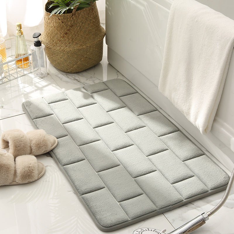 Patterned Quick Dry Bathroom Mat - Living Simply House