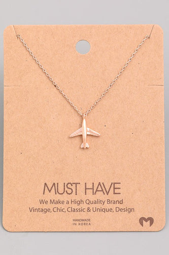 18K Gold Dipped Take Flight Airplane Necklace – Gallivant Style