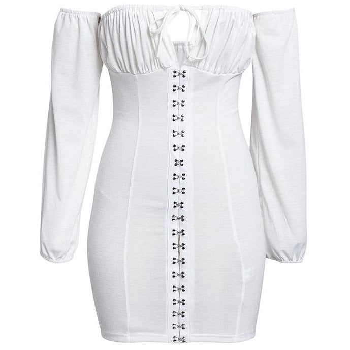 bardot dress white