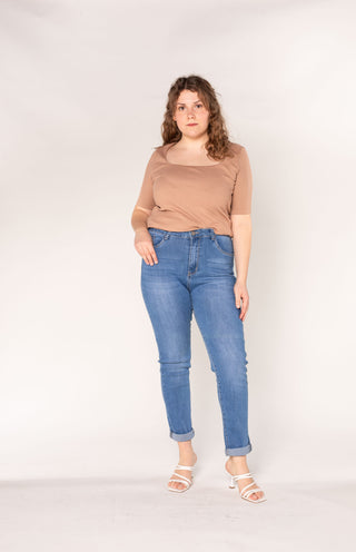 Nina Carter P201 Women's Jeans Large Sizes L-5XL Bootcut High