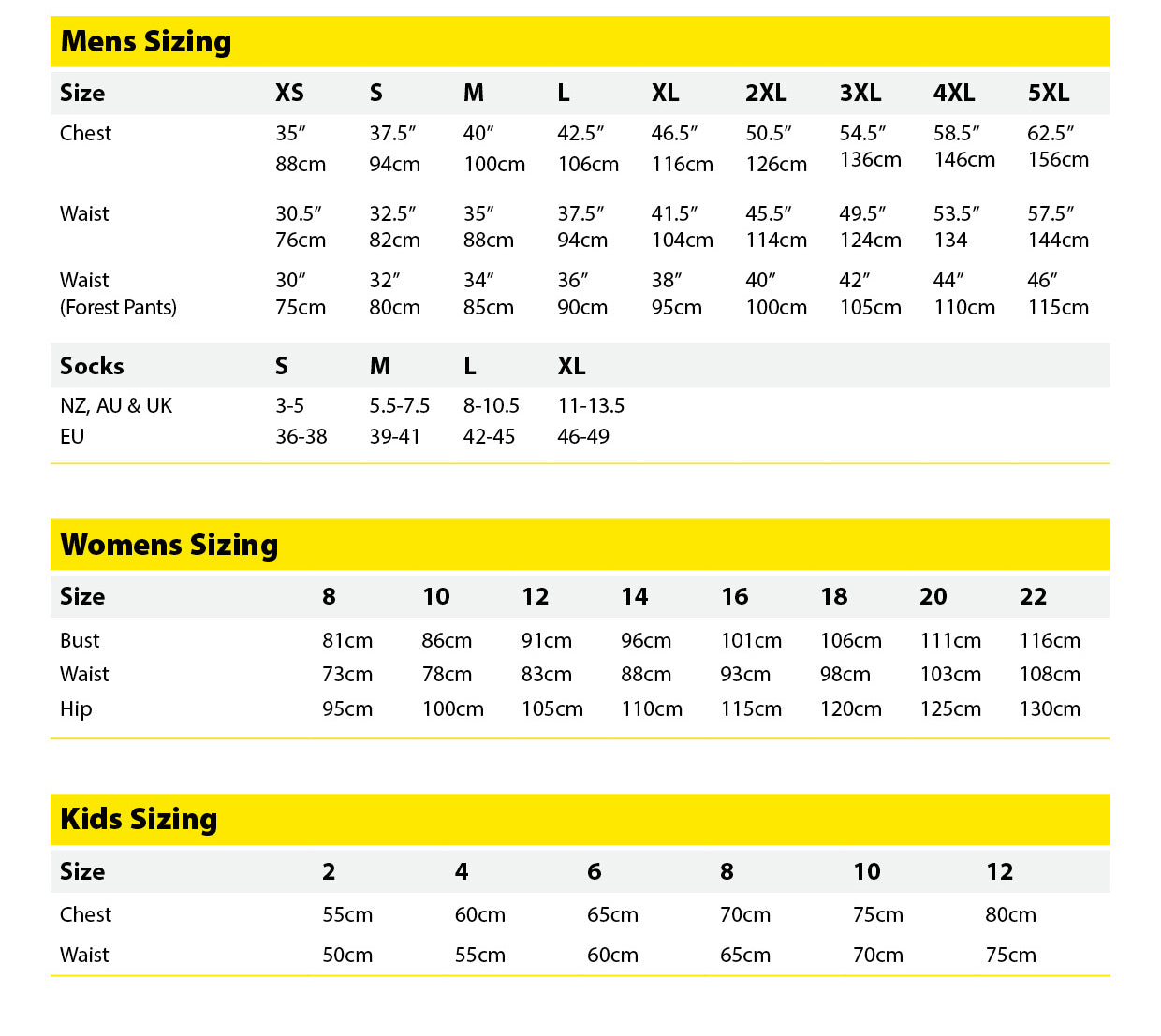 Size Guide