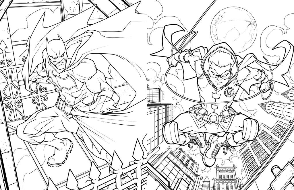 comic book robin coloring pages