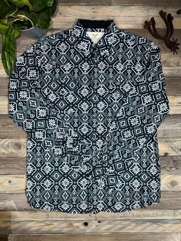 Panhandle Taupe Aztec Long Sleeve Print – Roman Valley Ranch