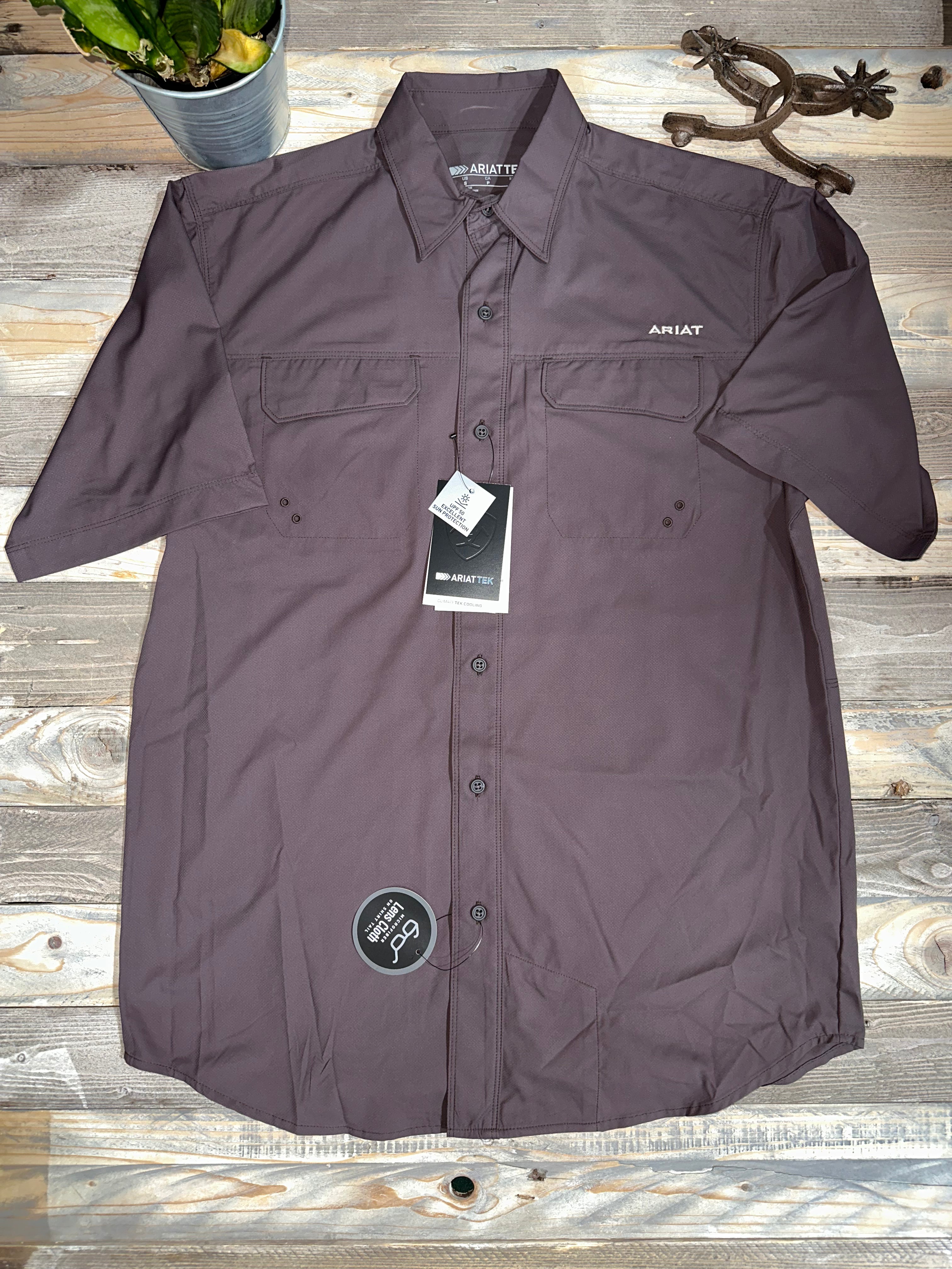 Ariat Chocolate Venttek Short Sleeves