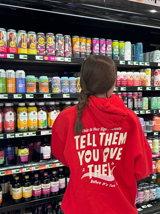 TELL THEM YOU LOVE THEM hoodie (pink) – thisisyoursign