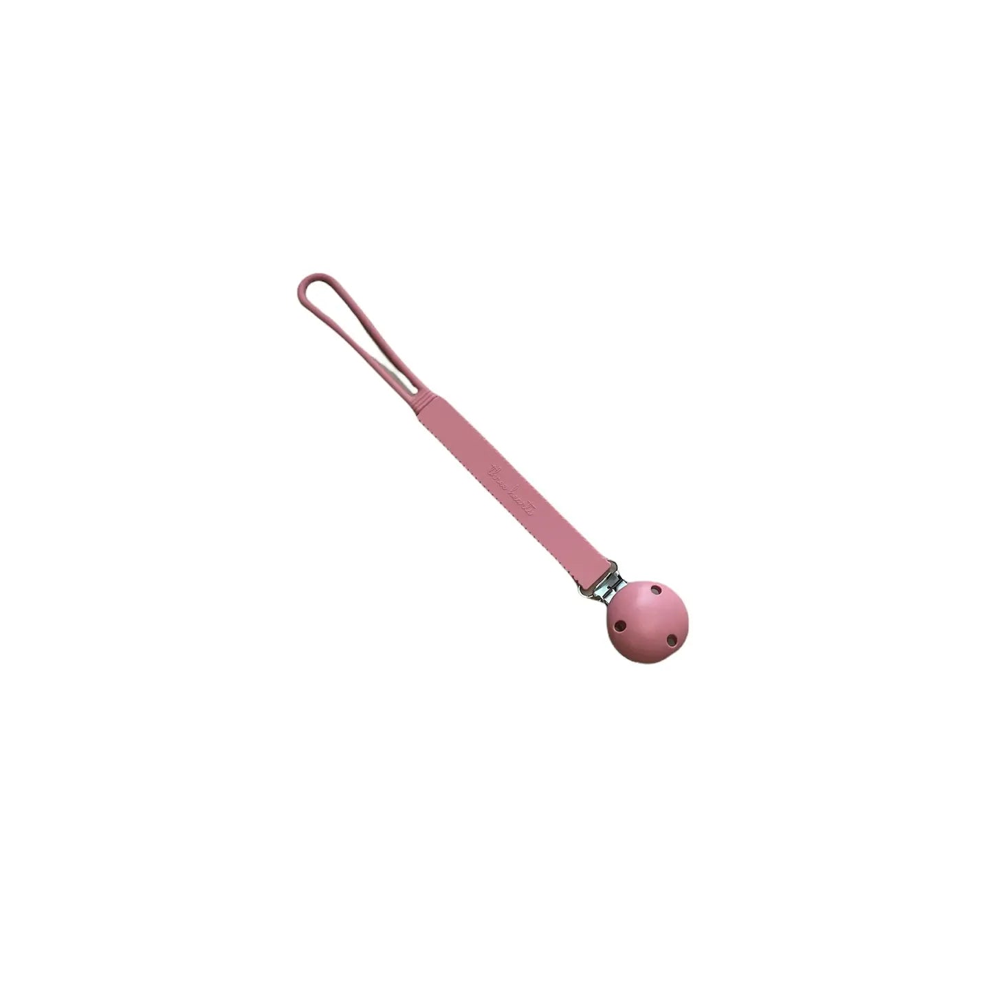 Alyssa Silicone Pacifier/ Toy Clip- Dusty Rose