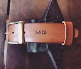 Niagara leather belt made by Vercors Native