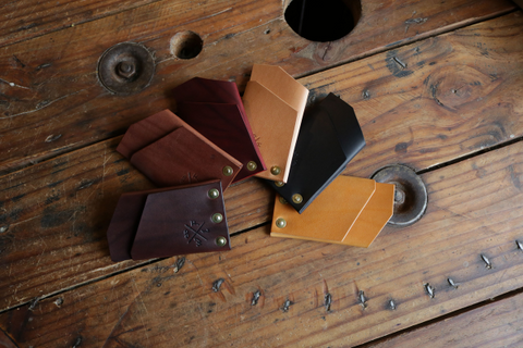 Card holder made by Wild Forest in Niagara Leather