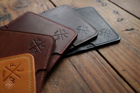 Card holder made by Wild Forest Leather in full grain leather Niagara