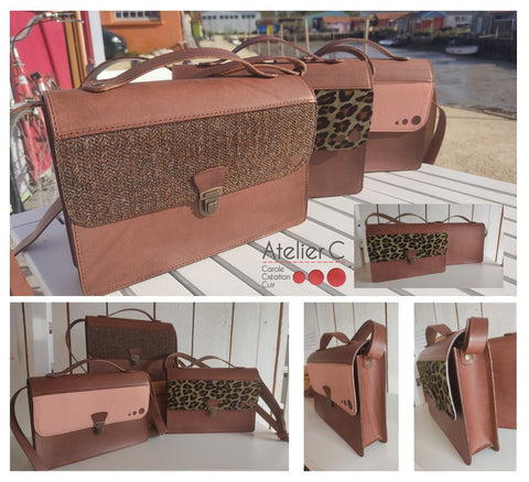 Cartable réalisé par Atelier C Carole Création Cuir en cuir Niagara