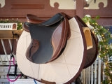 Horse saddle made by Sellerie Lefeuvre with flaps leather Printed Gavarnie