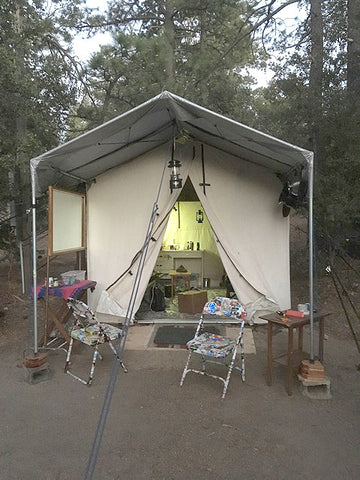 8x10 Canvas Tent with Extended Fly
