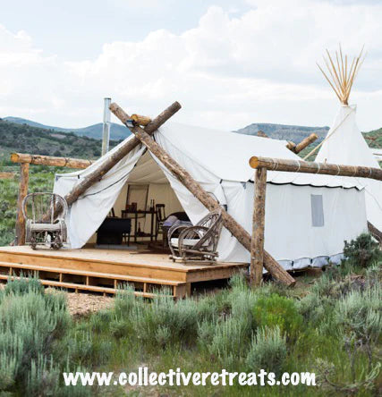 Tent on Platform with Log Frame