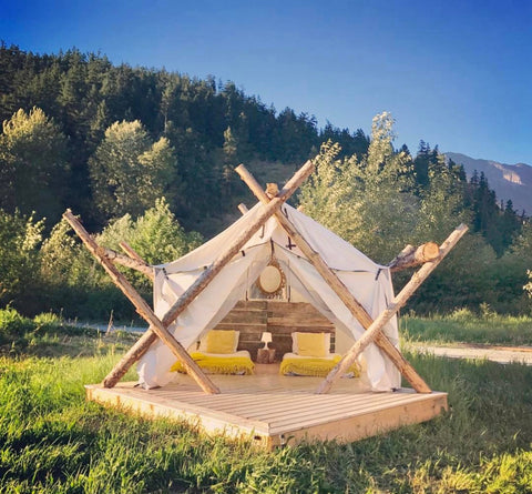 Lodgepole frame for Glamping Tents