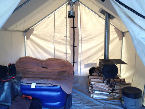 Inside view of Canvas Tent