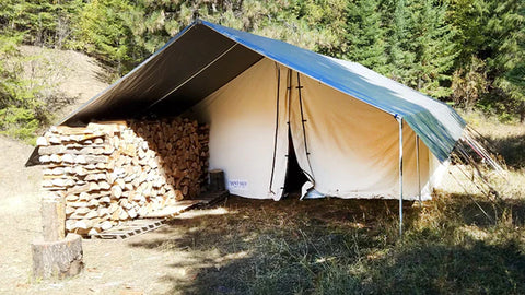 Tent with Woodpile