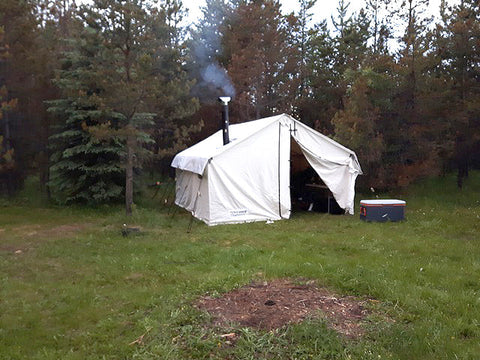 Canvas Tent with Wood Burning Stove