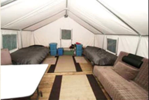 Inside of Canvas Tent