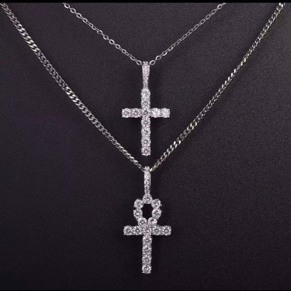 borgoña Fuera de borda Muchas situaciones peligrosas Cross/Ankh Necklace – Mea Mor Jewelry