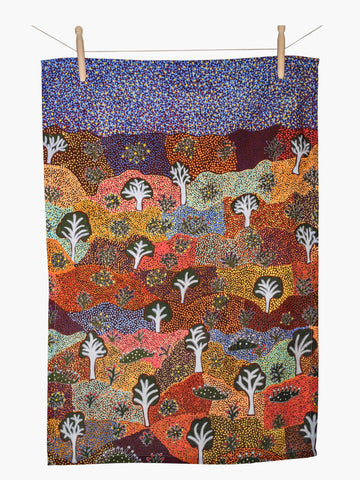 Aboriginal Bush Medicine Cotton Tea Towel - Koh Living