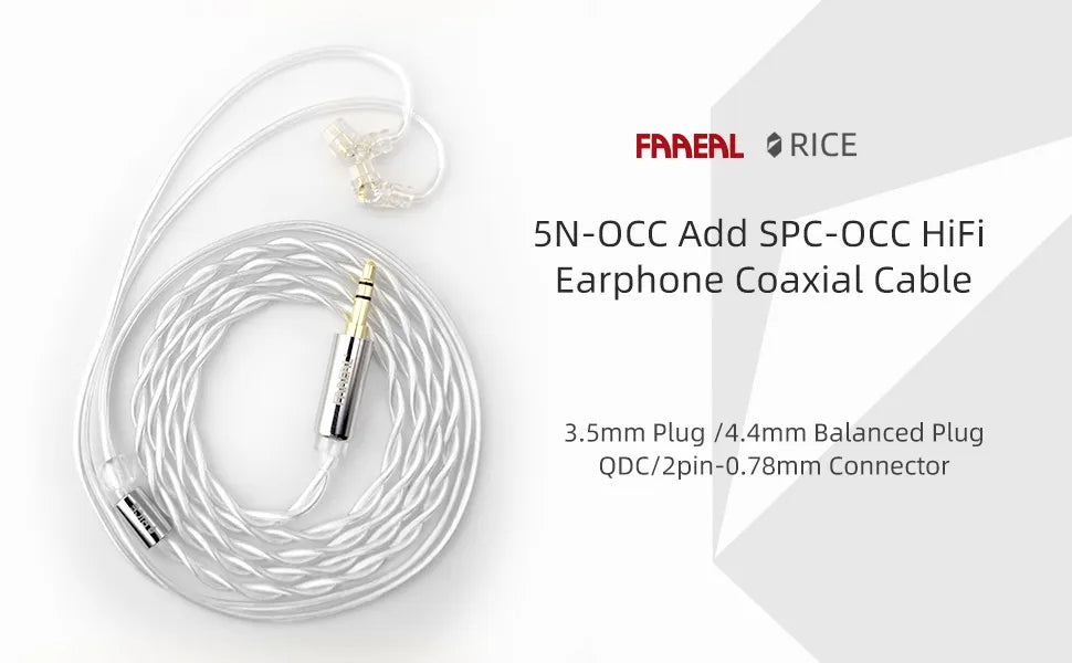 FAAEAL FC201 Rice Litz 5N OCC Upgrade Cable for IEM