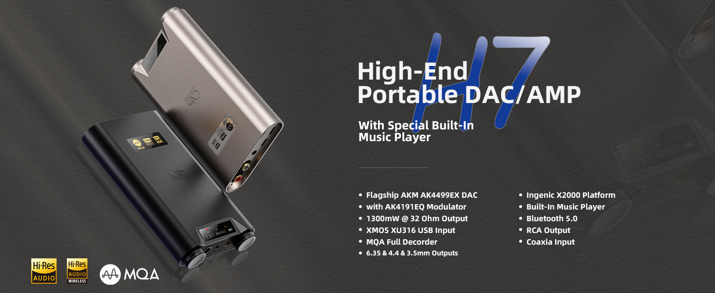 Shanling H7 Flagship Hi-Res Balanced Portable USB DAC & AMP