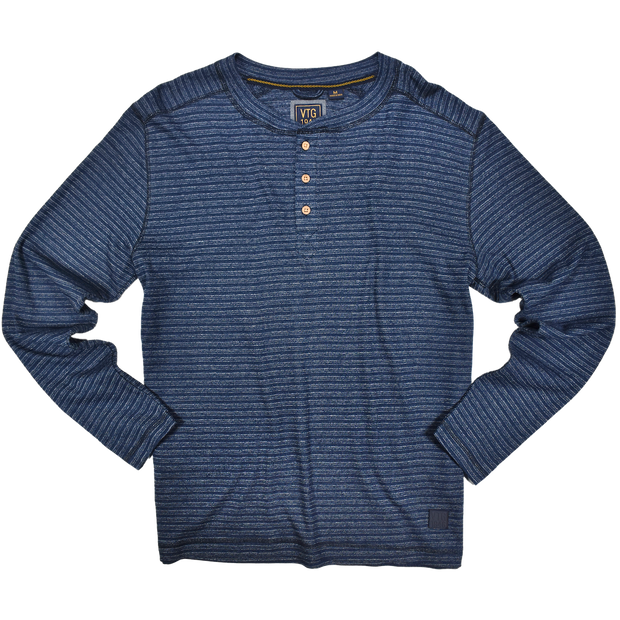 RRL Waffle Knit Henley - HEATHER