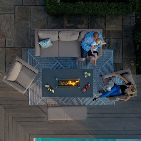 outdoor sofa with fire pit