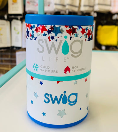 Swig Life Star Spangled 12oz Skinny Can Cooler