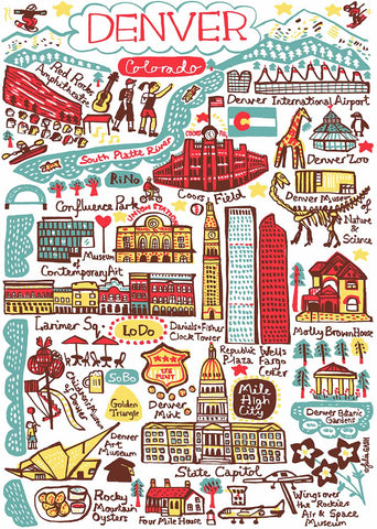 Denver illustration art print by Julia Gash