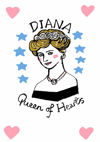 Diana Queen of Hearts illustration by Julia Gash