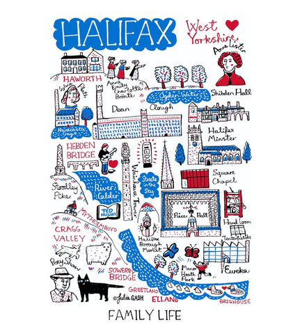 Halifax Fathers Day Travel Art Print Gift by Julia Gash