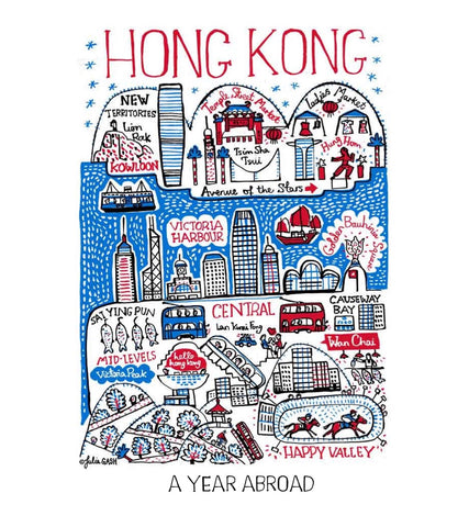 Hong Kong Fathers Day Travel Art Print Gift by Julia Gash