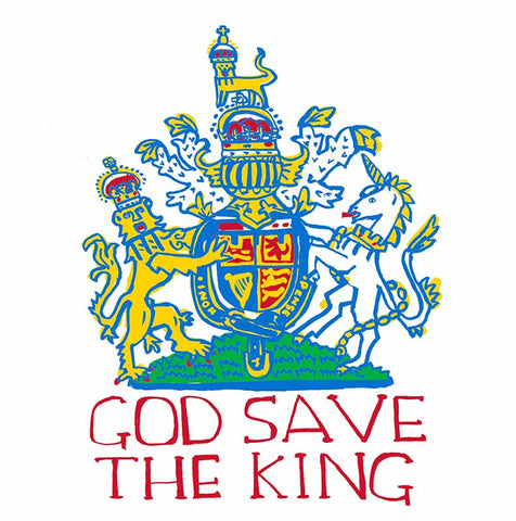 God Save The King Coat of Arms illustration by Julia Gash