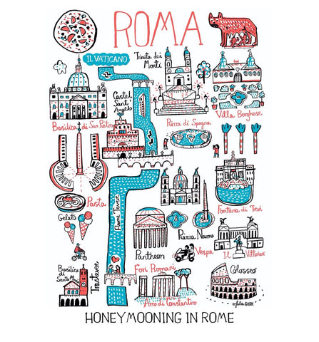 Rome Fathers Day Travel Art Print Gift by Julia Gash